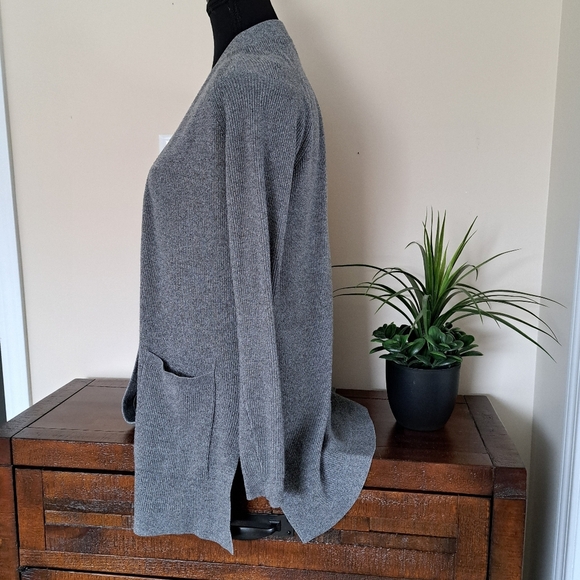 Cyrus Open Cardigan Grey Women's Medium Knit Sweater - Picture 2 of 11